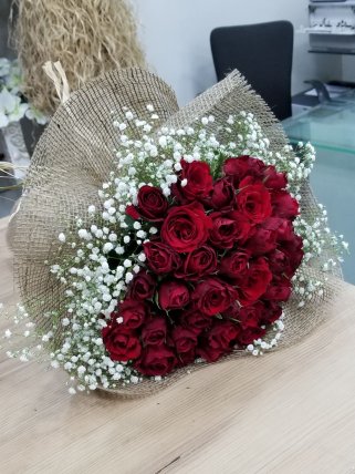 40 Adet Kırmızı Gül Buketi